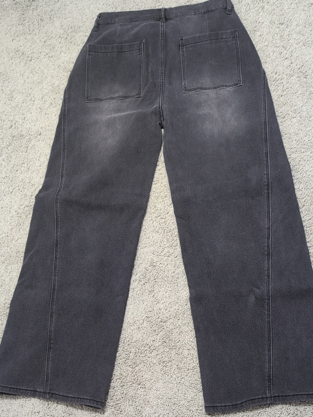 Fleece Lined Jeans Women Baggy Wide Leg Denim Pants Winter Warm Loose Fit Y2K - Picture 9 of 10